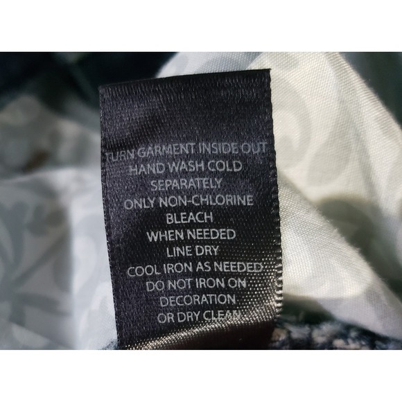 WHBM Denim Mini Skirt Women's Size 2 Medium Wash Blue Embroidered Rhinestones - Picture 8 of 11